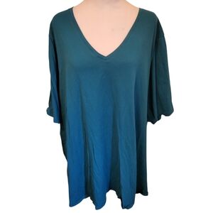 Lane Bryant Plus Perfect Sleeve Tee Blue sz 34/36